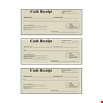 Cash Receipt Template - Easily Create and Track Received Payments example document template