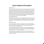 Professional letter format example document template
