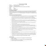 Human Resources Assistant Directorjob Description example document template