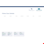 Fitness Class Template example document template