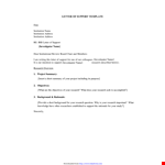 Institutional Letter of Support for Research - Get the Help You Need example document template