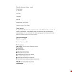 Executive Accountant Resume Sample example document template