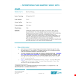 Payment Advice example document template