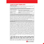 Case Study Template for Improving Sanitation and Health of Children example document template