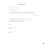 Download Free Sample Lease Termination Letter | Notice to Terminate example document template 