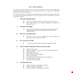 Daily Self Study Checklist Template example document template