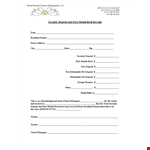 Rent Receipt Template - Record for Tenant's Monthly Rent example document template