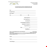 Rent Receipt Template - Record for Tenant's Monthly Rent example document template 