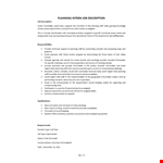Planning Intern Job Description example document template