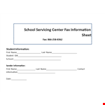 Free Fax Cover Sheet Template for School Information example document template