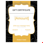 Create Beautiful Gift Certificates example document template