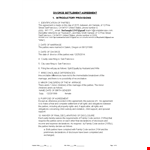 Customized Divorce Agreement for Children and Husband | Your Company Name example document template