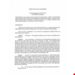 Operating Lease Agreement Template - Customize and Execute Your Lease Terms example document template