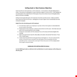 Smart Goals for Employees example document template