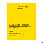 Social Media Management Proposal Template example document template