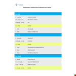 Daily Workshop Agenda example document template