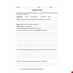 Event Description Template example document template