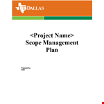 Project Scope Example & Requirements | Deliverables example document template
