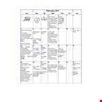 Children's Calendar - Preschool Sunday Choir example document template 