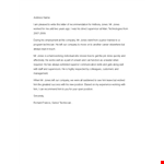 Example Of Recommendation Letter example document template