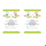 Gender Reveal Invitation Template - Exciting Action Figures and Dollies for your Party! example document template 
