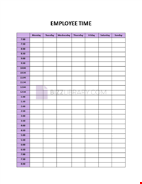 Employee Time Schedule