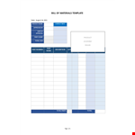 Bill of Materials Template  example document template
