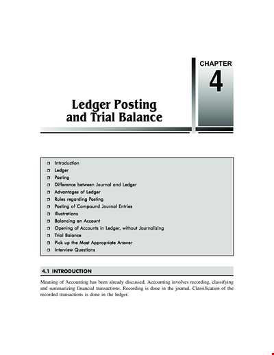 Journal Ledgers for Accounts - Trial Balance Sheet Balances