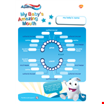 Download a Free Printable Baby Teeth Chart - Keep Track of Your Child's Milestones! example document template