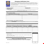 Interactive Emergency Notification Form for Employee | Phone System | Campus example document template 
