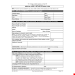 Return to Work Form for Employees: Ensuring Health and Smooth Return from Leave example document template 