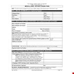 Return to Work Form for Employees: Ensuring Health and Smooth Return from Leave example document template