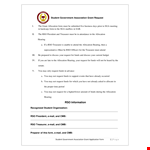 SGA Grant Application Form - Request Student Grant example document template