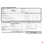 Travel Purchase Order Requisition example document template