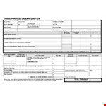 Travel Purchase Order Requisition example document template 