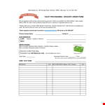 Order from Miles Market for Delivered Provisions example document template