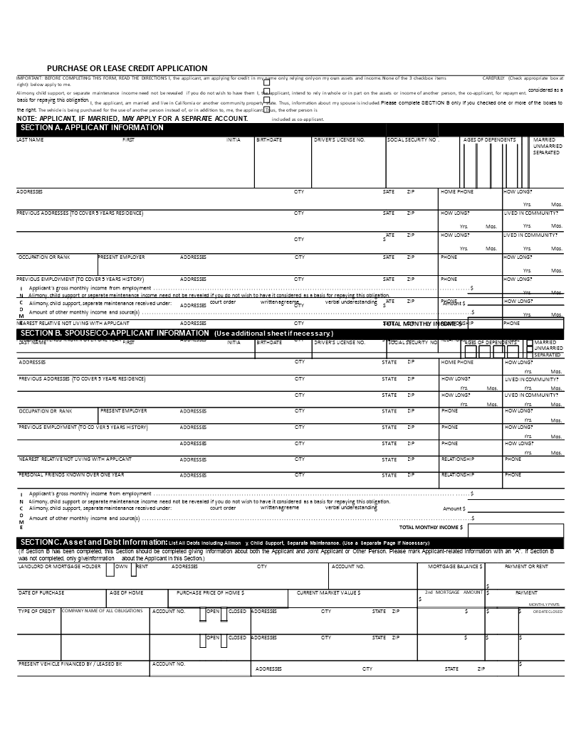 Lease Credit Purchase Application Form lease-credit-purchase-application-form