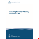 Get the Power You Need with an Enduring Power of Attorney example document template