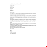 Job Application Letter For Executive hr example document template