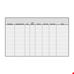 Easy-to-Use Employee Timesheet Template with Timestamp example document template 