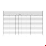 Easy-to-Use Employee Timesheet Template with Timestamp example document template