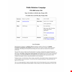 Pur Pr Campaign: Lee Sp. Project, Research, Class, Campaign example document template