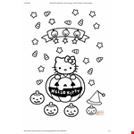 Hello Kitty Christmas Coloring Page example document template