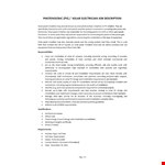 PV Installer Job Description example document template