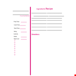Create Professional Cookbook with Our Recipe & Ingredient Template | Total Solution example document template