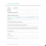 Project Planning Process Template example document template