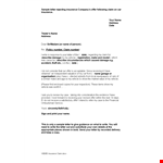 Insurance Claim example document template