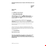 Insurance Claim example document template 
