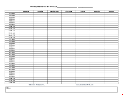 Sample Daily Organizer Planner For Staff And Employee