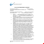 Employee Relocation Reimbursement Agreement | Expenses Covered example document template